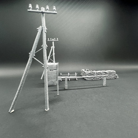 Accessoire diorama "Check Point" 1/72 Maquette 25 mm War Models Kit