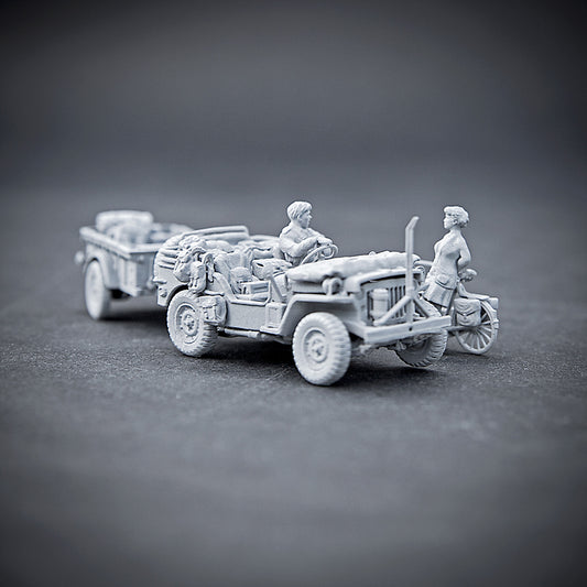 Meeting on a Normandy road