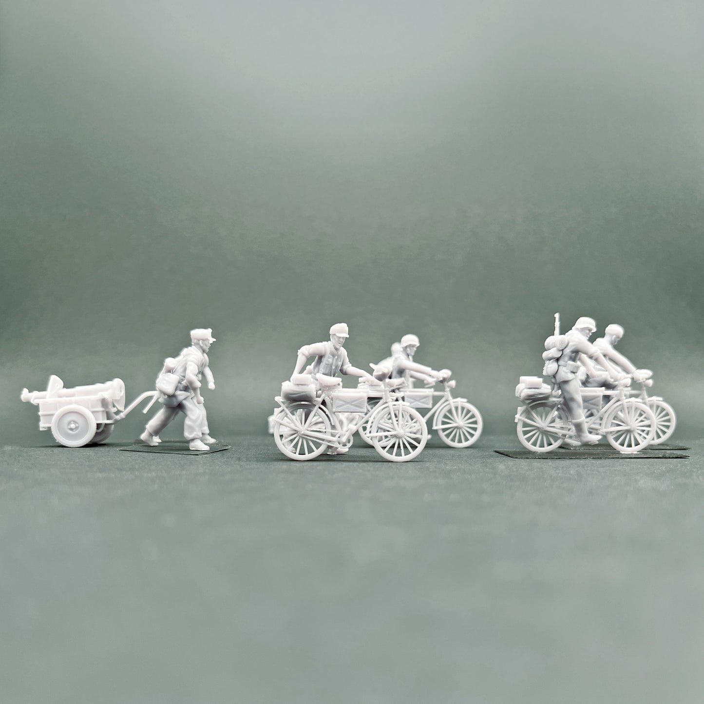 Figurines allemandes à vélo - 1/72 – Colonne en marche - Set 02 - War Models Kit