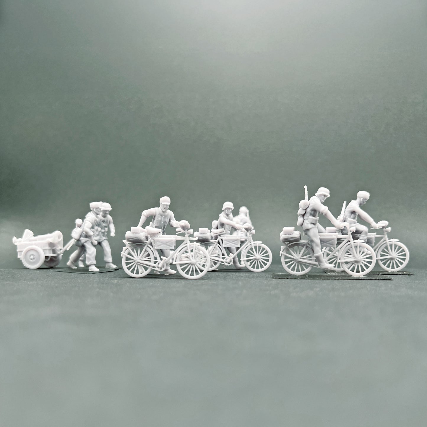 Figurines allemandes à vélo - 1/72 – Colonne en marche - Set 02 - War Models Kit