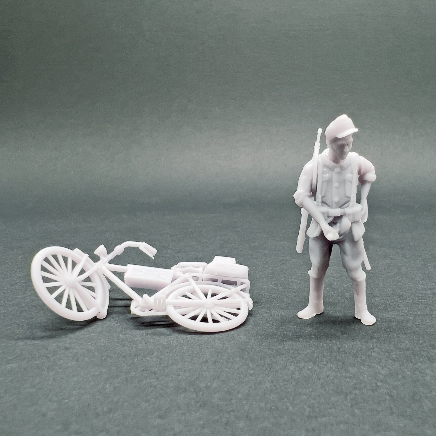 Figurines allemandes à vélo - 1/72 – Colonne en marche - Set 02 - War Models Kit