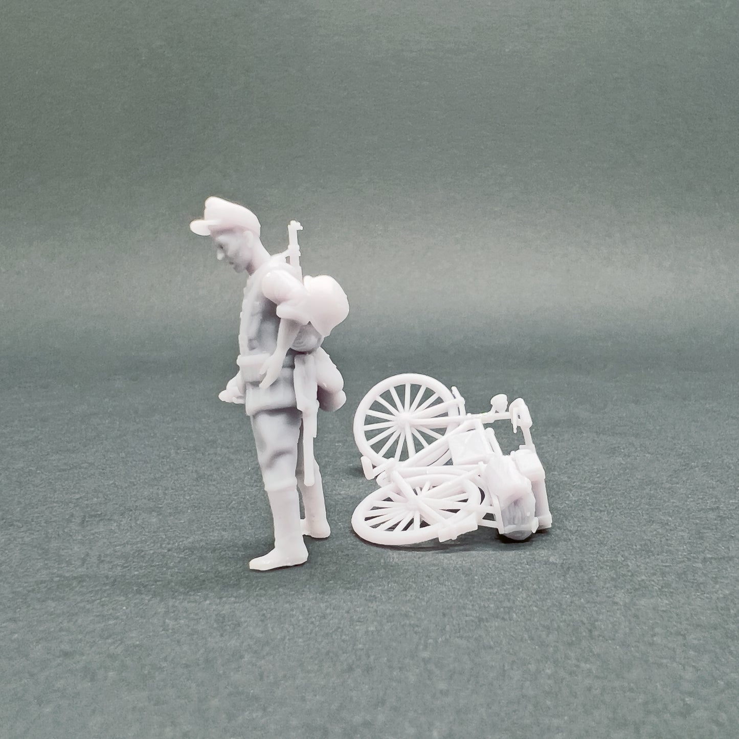Figurines allemandes à vélo - 1/72 – Colonne en marche - Set 02 - War Models Kit