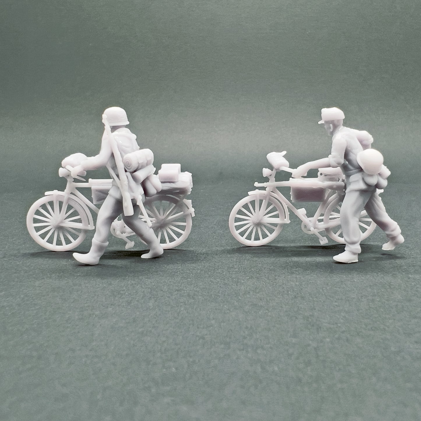 Figurines allemandes à vélo - 1/72 – Colonne en marche - Set 02 - War Models Kit
