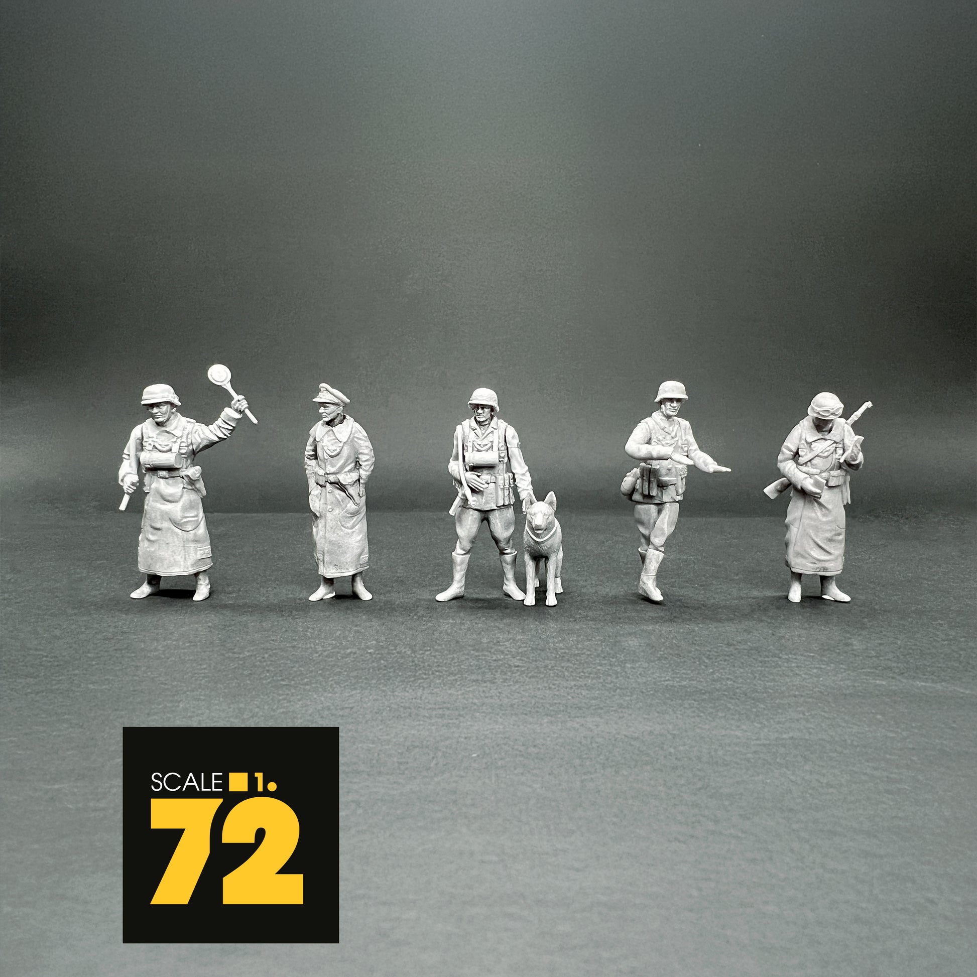 1/72 Figurines en résine 25 mm – Policiers allemands Feldgendarme | War Models Kit