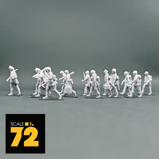 1/72 Figurines Allemandes - Colonne en marche - Set 01