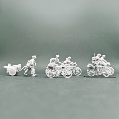 Figurines allemandes à vélo - 1/72 – Colonne en marche - Set 02 - War Models Kit