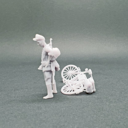 Figurines allemandes à vélo - 1/72 – Colonne en marche - Set 02 - War Models Kit