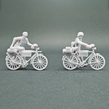 Figurines allemandes à vélo - 1/72 – Colonne en marche - Set 02 - War Models Kit